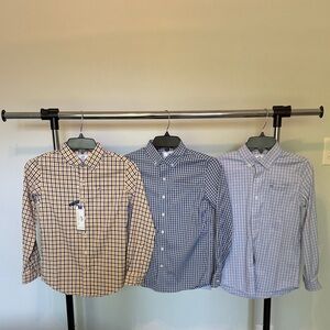 Southern Tide Boys' Button-Down Shirts - Tan, Navy, Light Blue Checks